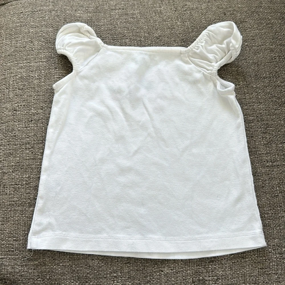 Gymboree Girls White Embroidered Flower Girl Tank Top Size 5T
